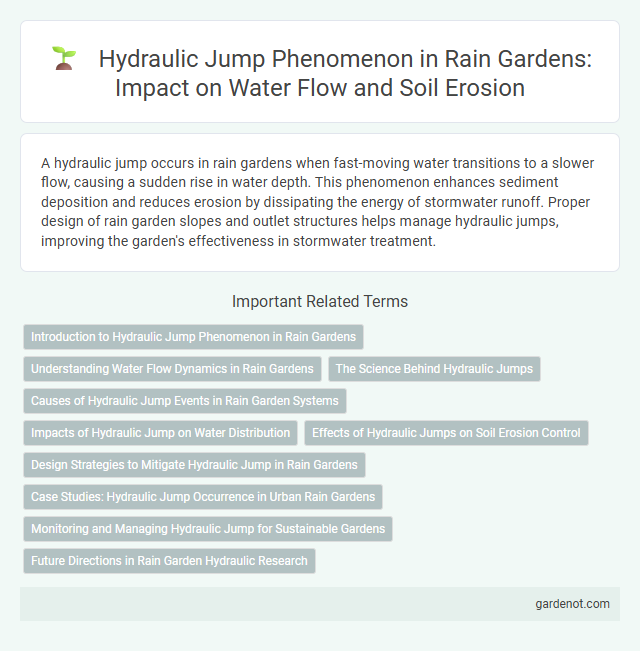 Hydraulic Jump Phenomenon in Rain Gardens: Impact on Water Flow and Soil Erosion