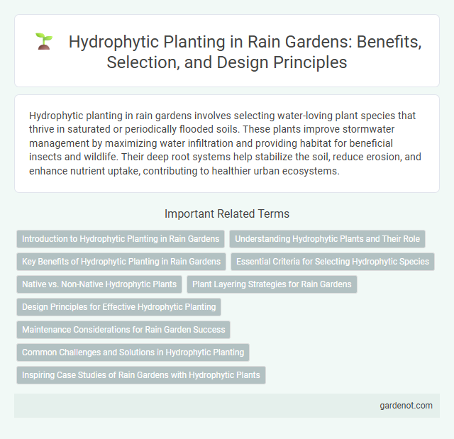 Hydrophytic Planting in Rain Gardens: Benefits, Selection, and Design Principles