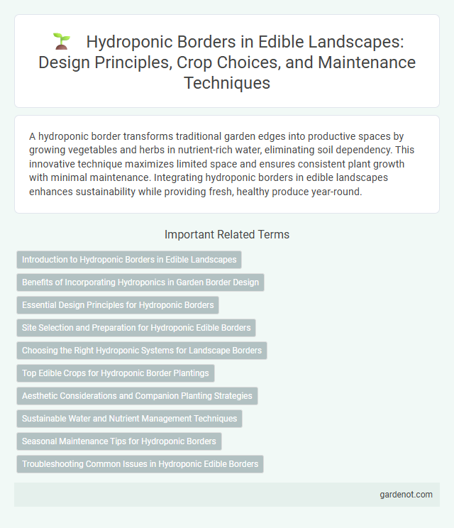 Hydroponic Borders in Edible Landscapes: Design Principles, Crop Choices, and Maintenance Techniques