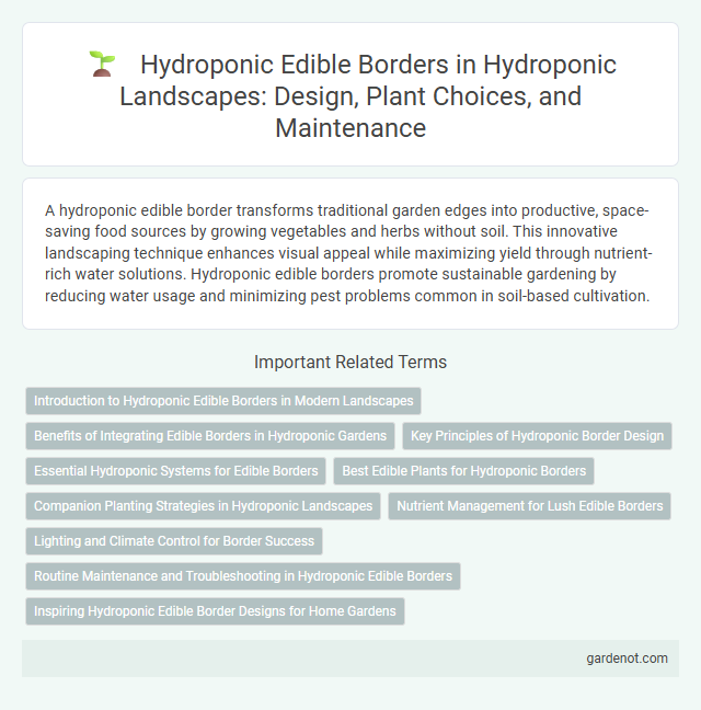 Hydroponic Edible Borders in Hydroponic Landscapes: Design, Plant Choices, and Maintenance
