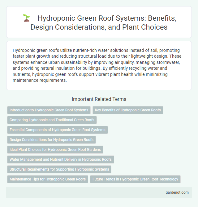 Hydroponic Green Roof Systems: Benefits, Design Considerations, and Plant Choices