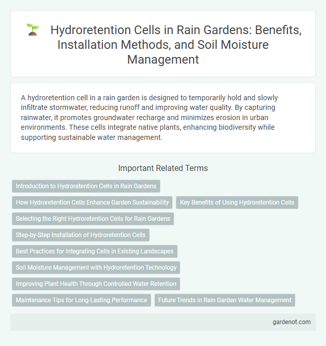 Hydroretention Cells in Rain Gardens: Benefits, Installation Methods, and Soil Moisture Management