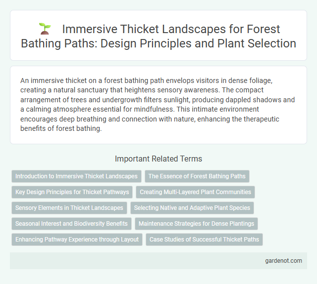 Immersive Thicket Landscapes for Forest Bathing Paths: Design Principles and Plant Selection