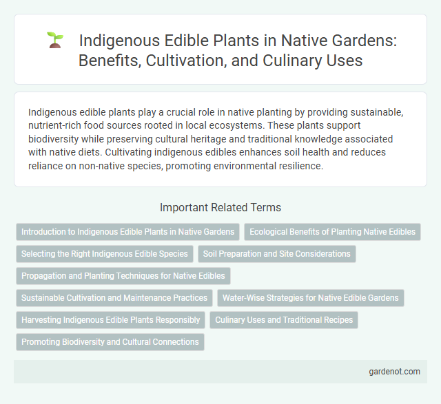 Indigenous Edible Plants in Native Gardens: Benefits, Cultivation, and Culinary Uses
