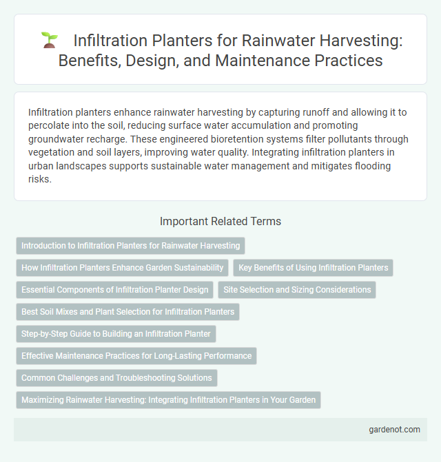 Infiltration Planters for Rainwater Harvesting: Benefits, Design, and Maintenance Practices