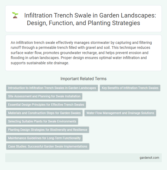 Infiltration Trench Swale in Garden Landscapes: Design, Function, and Planting Strategies