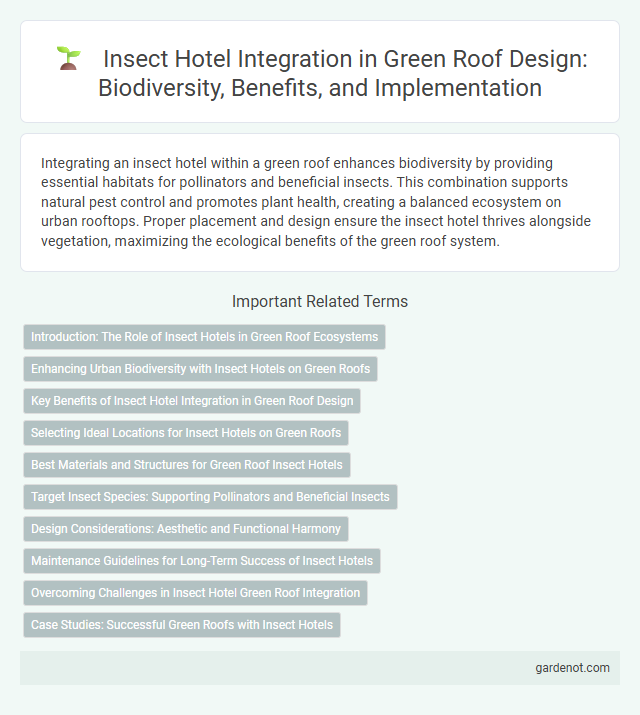 Insect Hotel Integration in Green Roof Design: Biodiversity, Benefits, and Implementation