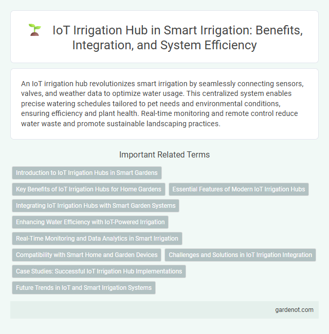 IoT Irrigation Hub in Smart Irrigation: Benefits, Integration, and System Efficiency