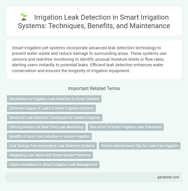 Irrigation Leak Detection in Smart Irrigation Systems: Techniques, Benefits, and Maintenance