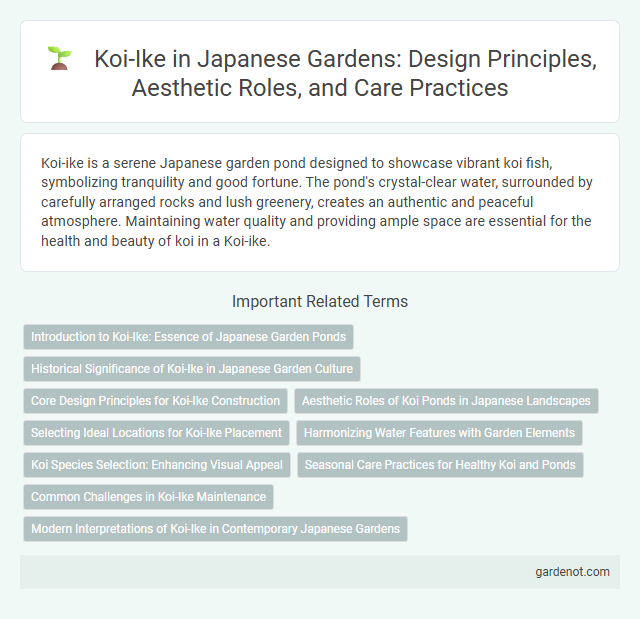 Koi-Ike in Japanese Gardens: Design Principles, Aesthetic Roles, and Care Practices