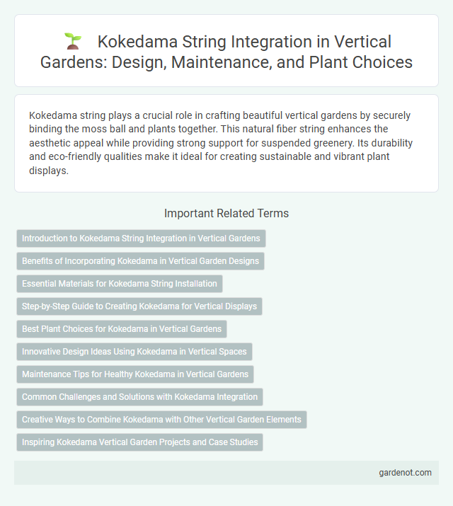 Kokedama String Integration in Vertical Gardens: Design, Maintenance, and Plant Choices
