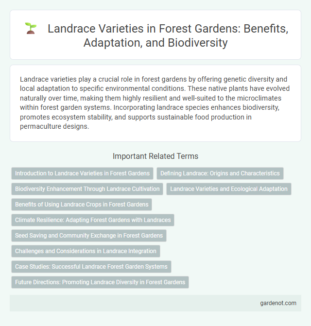 Landrace Varieties in Forest Gardens: Benefits, Adaptation, and Biodiversity