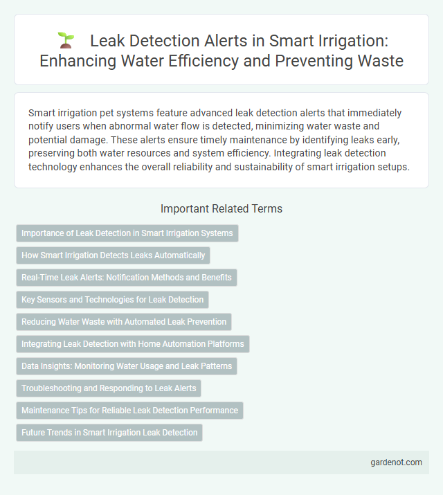 Leak Detection Alerts in Smart Irrigation: Enhancing Water Efficiency and Preventing Waste