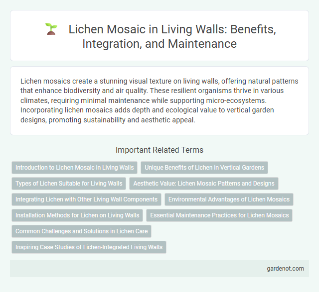 Lichen Mosaic in Living Walls: Benefits, Integration, and Maintenance