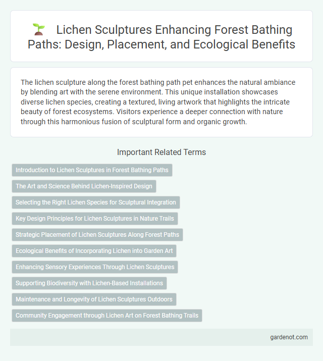 Lichen Sculptures Enhancing Forest Bathing Paths: Design, Placement, and Ecological Benefits