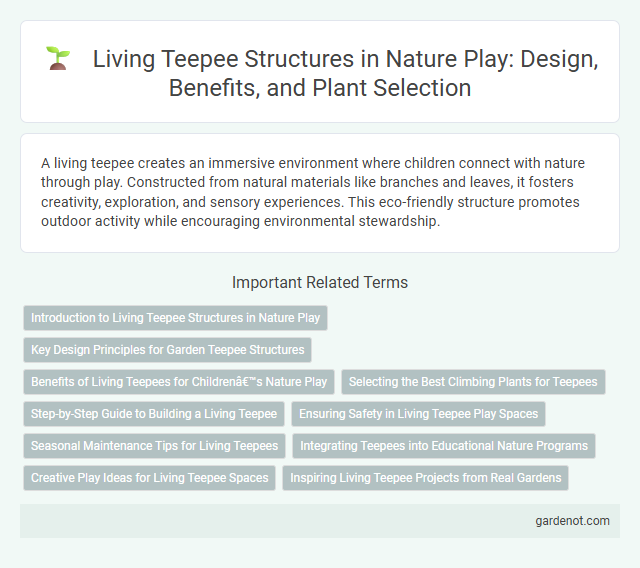 Living Teepee Structures in Nature Play: Design, Benefits, and Plant Selection