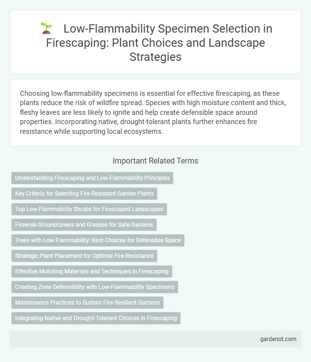 Low-Flammability Specimen Selection in Firescaping: Plant Choices and Landscape Strategies