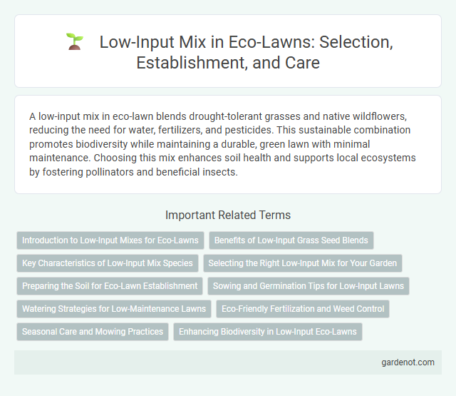Low-Input Mix in Eco-Lawns: Selection, Establishment, and Care