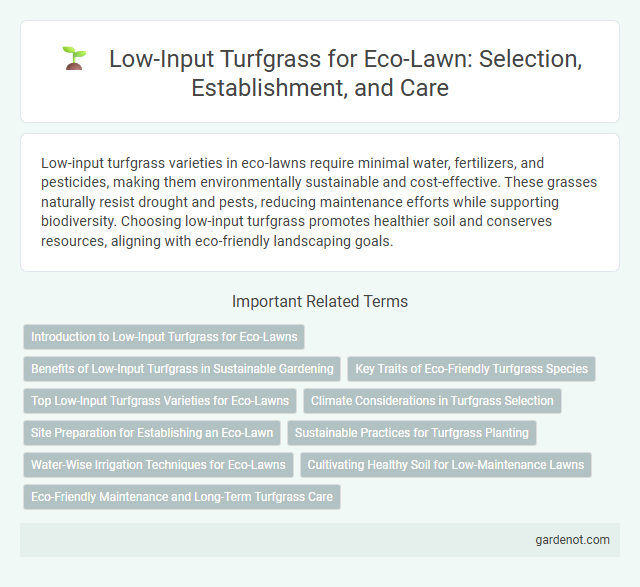 Low-Input Turfgrass for Eco-Lawn: Selection, Establishment, and Care
