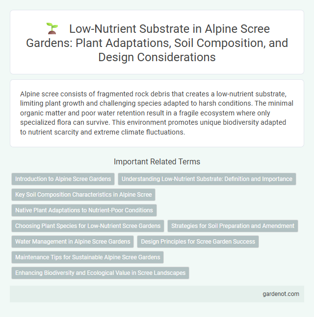 Low-Nutrient Substrate in Alpine Scree Gardens: Plant Adaptations, Soil Composition, and Design Considerations