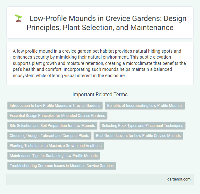 Low-Profile Mounds in Crevice Gardens: Design Principles, Plant Selection, and Maintenance