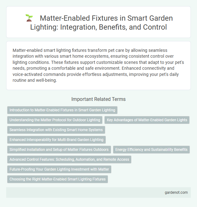 Matter-Enabled Fixtures in Smart Garden Lighting: Integration, Benefits, and Control