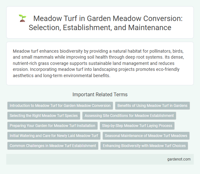 Meadow Turf in Garden Meadow Conversion: Selection, Establishment, and Maintenance