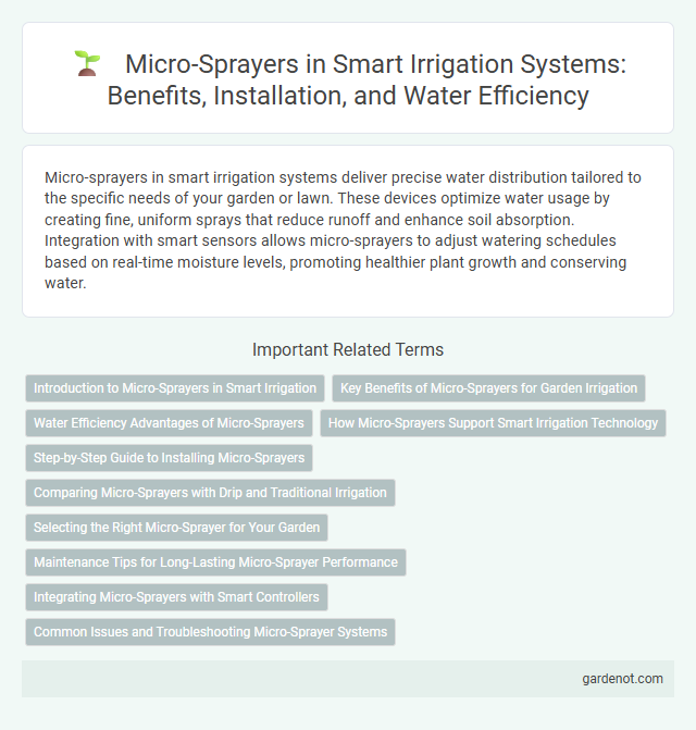 Micro-Sprayers in Smart Irrigation Systems: Benefits, Installation, and Water Efficiency