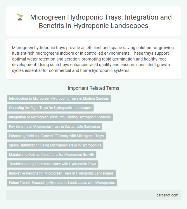 Microgreen Hydroponic Trays: Integration and Benefits in Hydroponic Landscapes