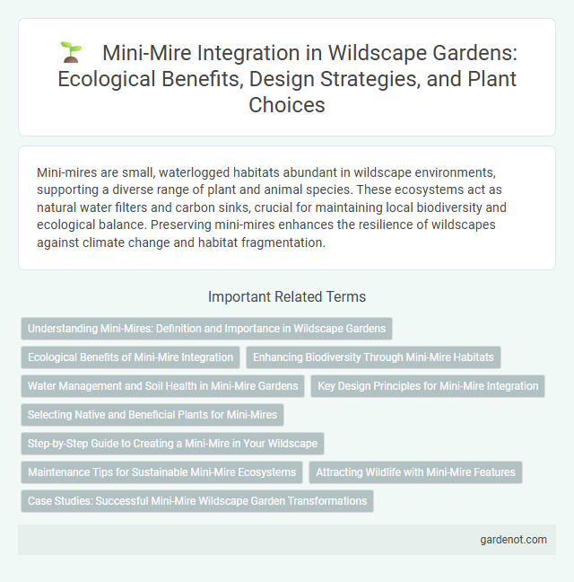 Mini-Mire Integration in Wildscape Gardens: Ecological Benefits, Design Strategies, and Plant Choices