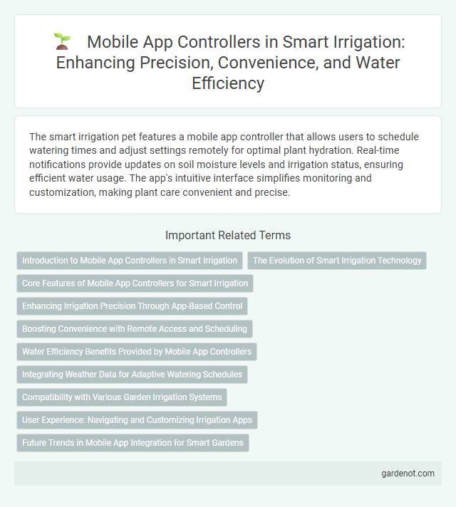 Mobile App Controllers in Smart Irrigation: Enhancing Precision, Convenience, and Water Efficiency