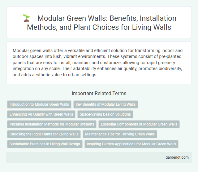 Modular Green Walls: Benefits, Installation Methods, and Plant Choices for Living Walls