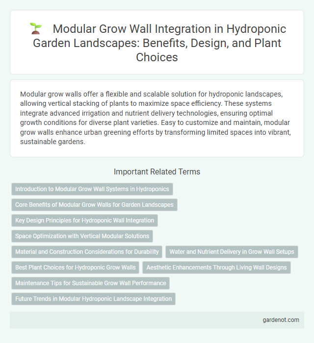 Modular Grow Wall Integration in Hydroponic Garden Landscapes: Benefits, Design, and Plant Choices