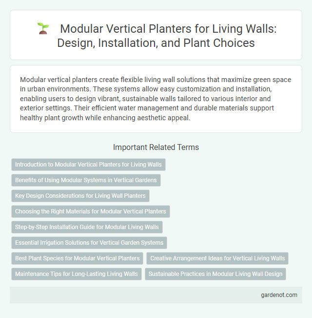 Modular Vertical Planters for Living Walls: Design, Installation, and Plant Choices