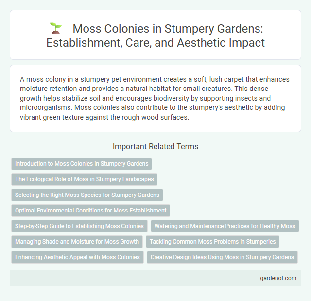 Moss Colonies in Stumpery Gardens: Establishment, Care, and Aesthetic Impact