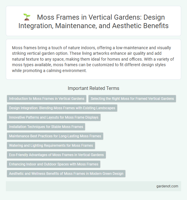 Moss Frames in Vertical Gardens: Design Integration, Maintenance, and Aesthetic Benefits
