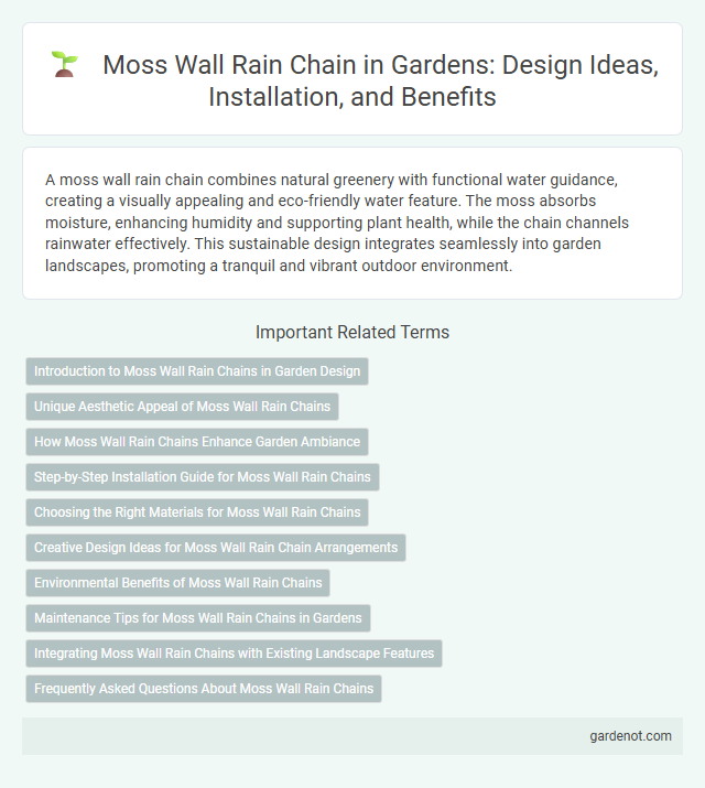 Moss Wall Rain Chain in Gardens: Design Ideas, Installation, and Benefits