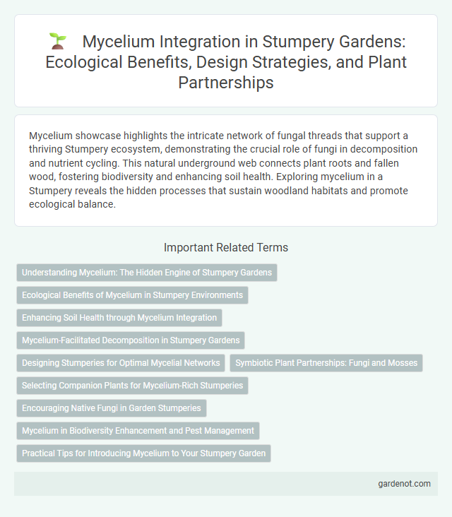 Mycelium Integration in Stumpery Gardens: Ecological Benefits, Design Strategies, and Plant Partnerships