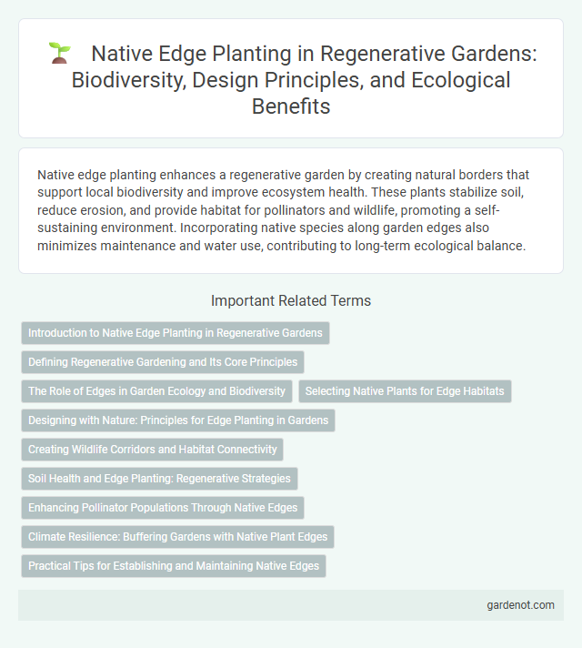 Native Edge Planting in Regenerative Gardens: Biodiversity, Design Principles, and Ecological Benefits