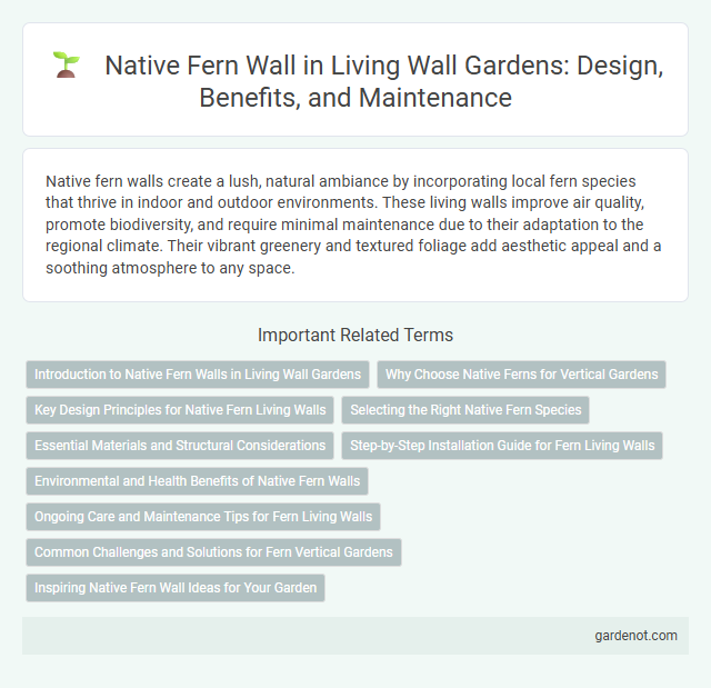 Native Fern Wall in Living Wall Gardens: Design, Benefits, and Maintenance