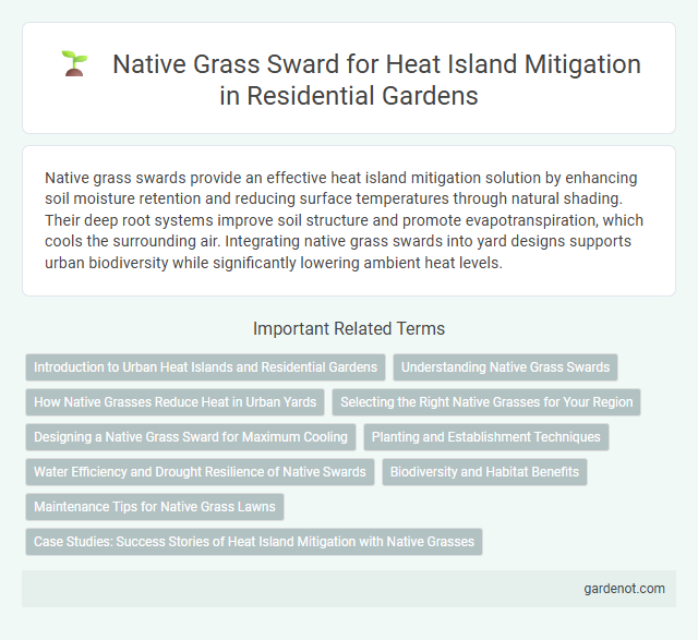 Native Grass Sward for Heat Island Mitigation in Residential Gardens