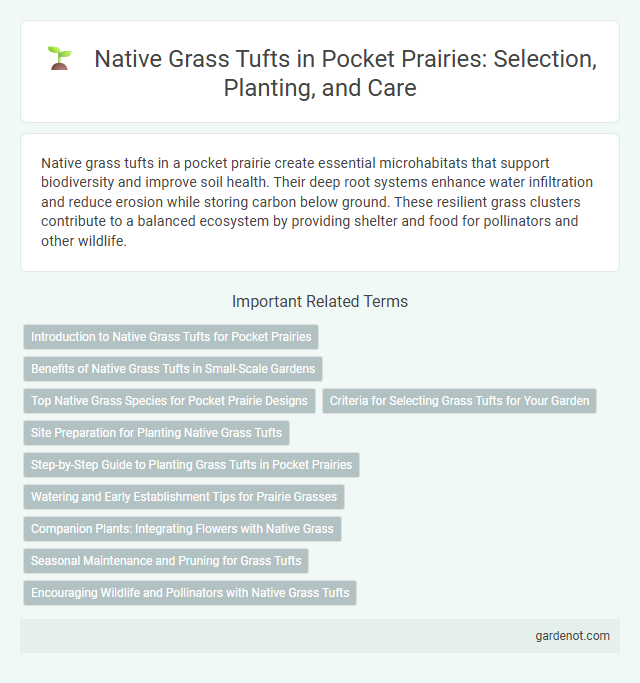 Native Grass Tufts in Pocket Prairies: Selection, Planting, and Care