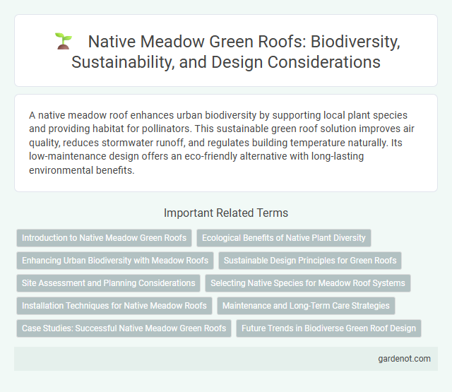 Native Meadow Green Roofs: Biodiversity, Sustainability, and Design Considerations
