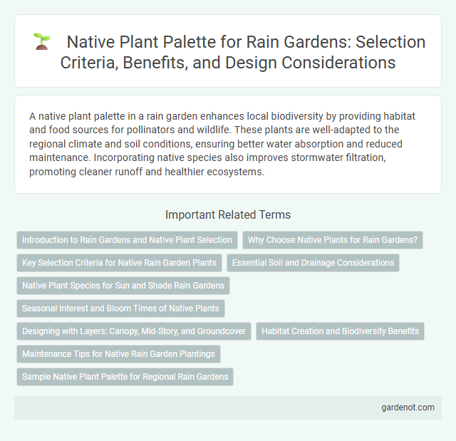 Native Plant Palette for Rain Gardens: Selection Criteria, Benefits, and Design Considerations