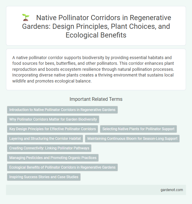 Native Pollinator Corridors in Regenerative Gardens: Design Principles, Plant Choices, and Ecological Benefits