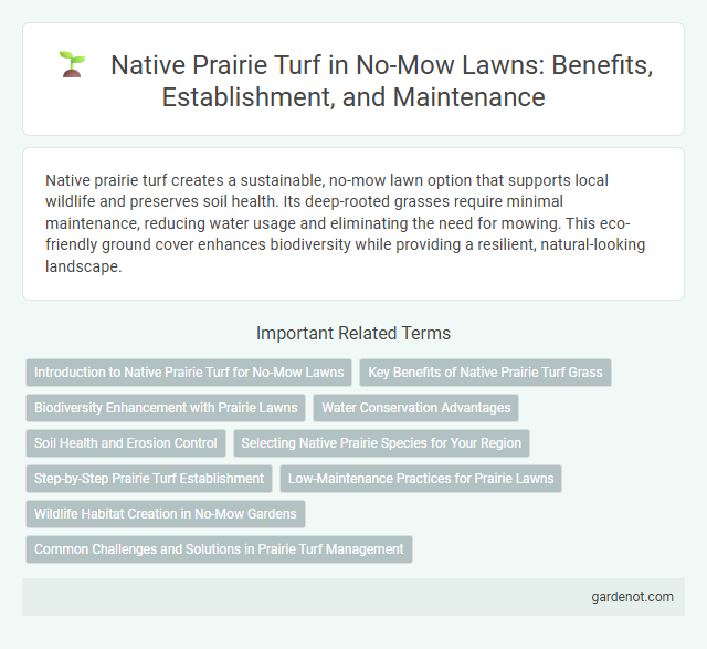 Native Prairie Turf in No-Mow Lawns: Benefits, Establishment, and Maintenance
