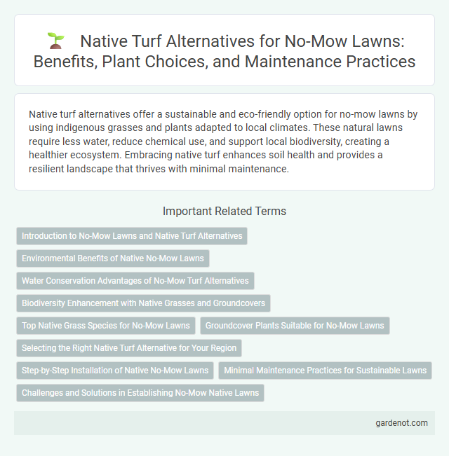 Native Turf Alternatives for No-Mow Lawns: Benefits, Plant Choices, and Maintenance Practices