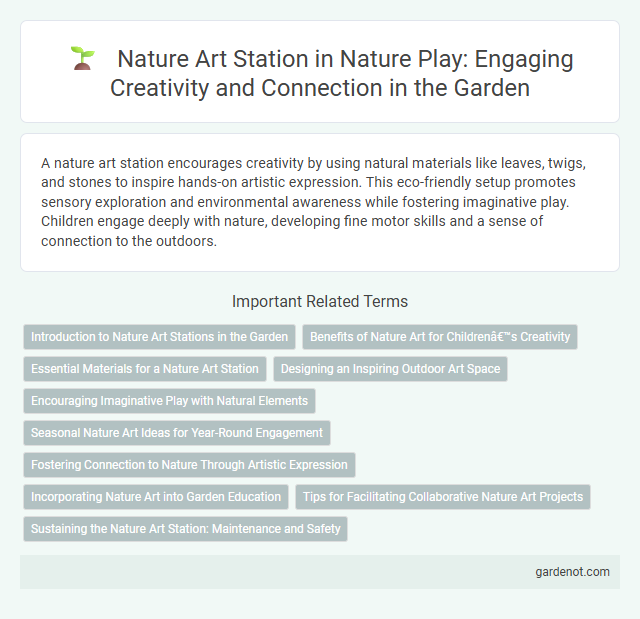 Nature Art Station in Nature Play: Engaging Creativity and Connection in the Garden