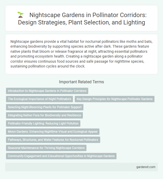 Nightscape Gardens in Pollinator Corridors: Design Strategies, Plant Selection, and Lighting