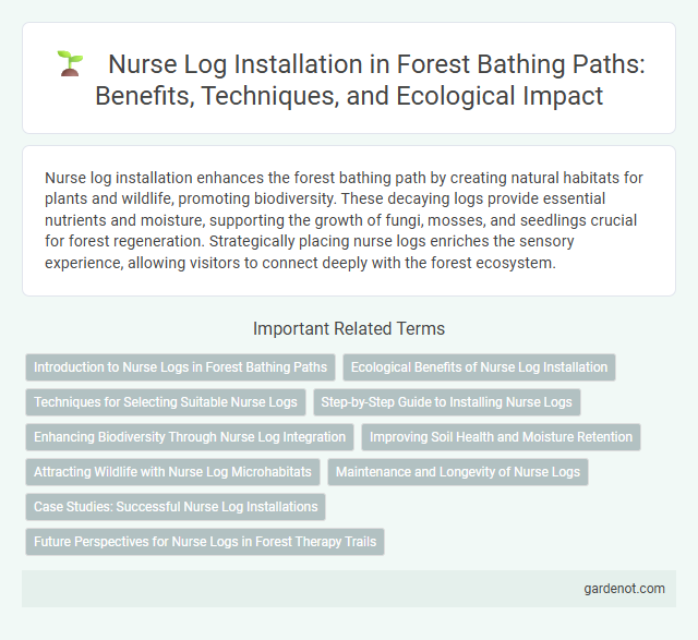 Nurse Log Installation in Forest Bathing Paths: Benefits, Techniques, and Ecological Impact